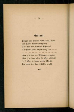 76, Gott ist's