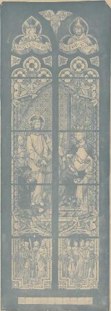 Schmidt, Heinrich von; Oppenheim; Katharinenkirche, Restaurierung - Kirchenfenster, Jesus Verurteilung (Ansicht)