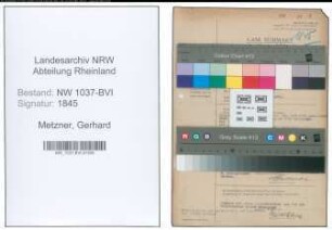 Entnazifizierung Gerhard Metzner , geb. 12.10.1906 (Betriebsleiter)