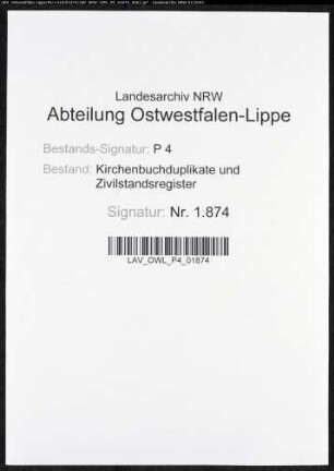 Kirchenbuchduplikat der katholischen Gemeinde Hellinghausen (GHT 1831). (Gemeinde: Hellinghausen, katholische Gemeinde)