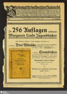 Börsenblatt für den deutschen Buchhandel : bbb ; Fachzeitschr. für Verlagswesen u. Buchhandel