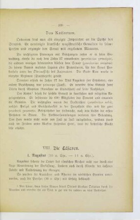 VIII. Die Cäsaren