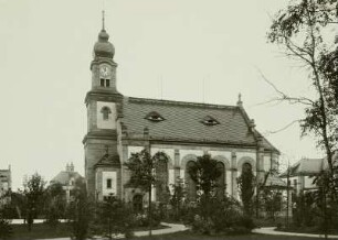 Anstaltskirche des Krankenhaus Johannstadt (heute: Universitätsklinikum Carl Gustav Carus), 1945 zerstört und nicht wieder aufgebaut