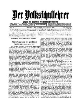 Klassenfrequenzen der preußischen Volksschule einst und jetzt