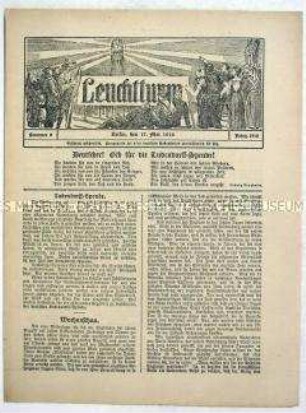 Nachrichtenblatt "Leuchtturm" u.a. mit einer Meldung zur Kriegserklärung Guatemalas