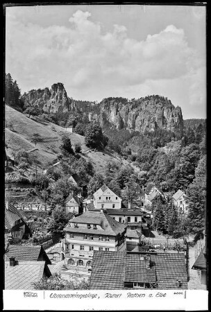 Blick auf Kurort Rathen an der Elbe