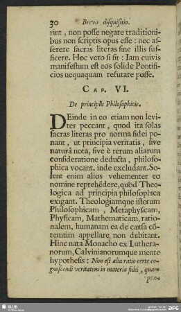 Cap. VI. De principiis Philosophicis