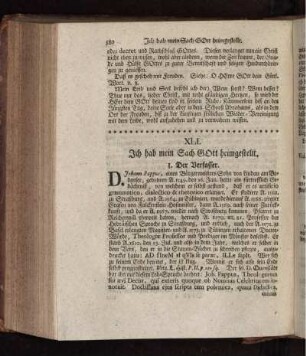 XLI. Ich hab mein Sach Gott heimgestellt