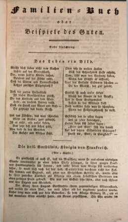 Familien-Buch oder Beispiele des Guten. 4. 1838
