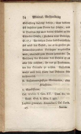 B. Zusammengesezte Steinarten, oder Felssteine.