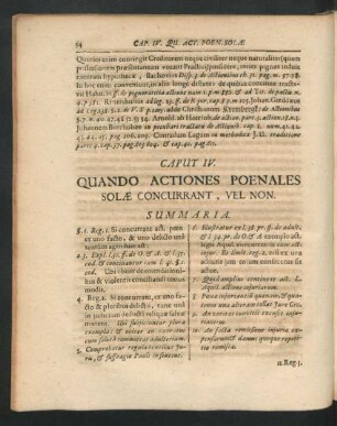 Caput IV. Quando Actiones Poenales Solae Concurrant, Vel Non.