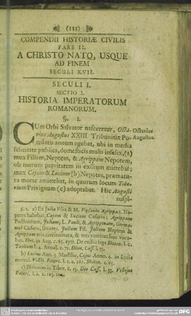 Pars II. A Christo Nato, Usque Ad Finem Seculi XVII