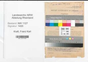 Entnazifizierung Franz Karl Kraft , geb. 09.02.1904 ()