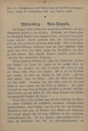 Rheinsberg - Neu-Ruppin