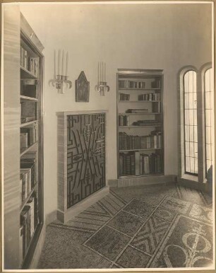 Wohnung Otto Marx, Kurfürstendamm, Berlin-Charlottenburg. Umbau, Aufstockung: Inkunabelraum