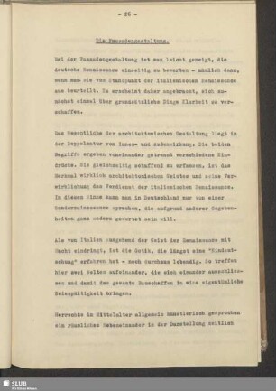 Die Fassadengestaltung