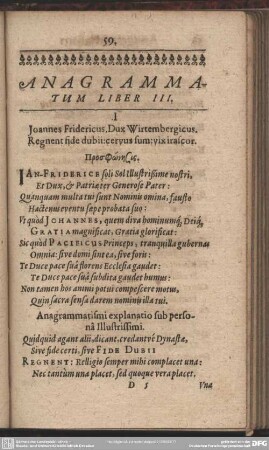 Anagrammatum Liber III