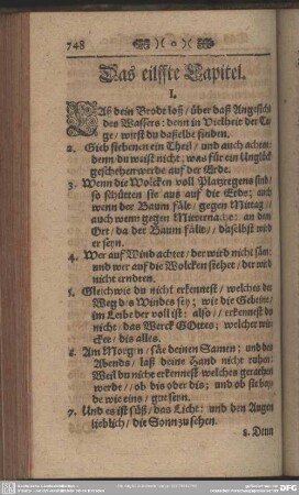 Das eilffte Capitel
