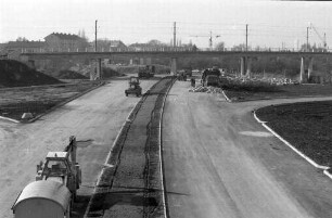 Bau der Südtangente zwischen Ettlinger Allee und Autobahn