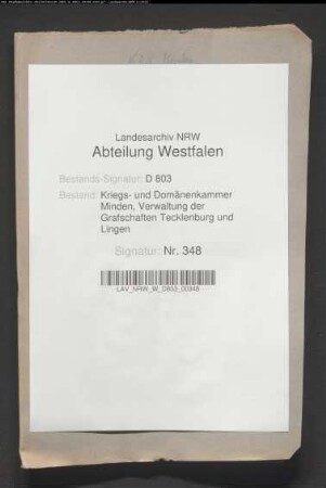 Untersuchungssache wider den Hauptpächter der Grafschaft Tecklenburg, Hofrat Schleymann