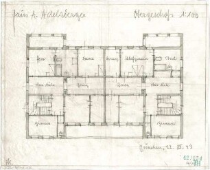Fischer, Theodor; Nürnberg; Haus Adelsberger - Grundriss OG