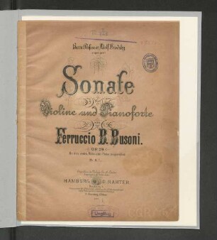 Sonate für Violine und Klavier : op. 29