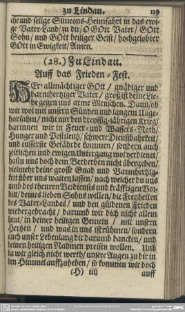 (28.) Zu Lindau. Auff das Frieden-Fest