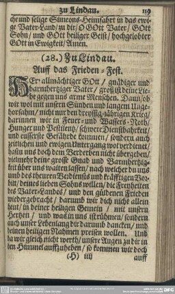 (28.) Zu Lindau. Auff das Frieden-Fest