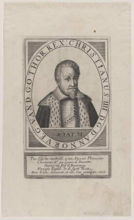 Bildnis des Christianus IIII. von Dänemark und Norwegen
