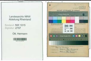 Entnazifizierung Hermann Ott , geb. 29.06.1901 (Revisor)