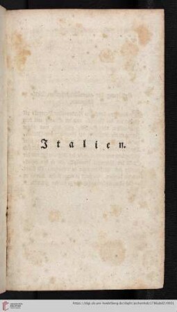 Zweiter Theil: England und Jtalien: Jtalien