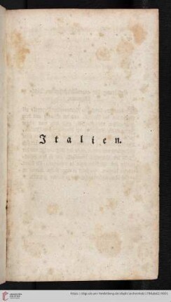 Zweiter Theil: England und Jtalien: Jtalien