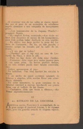 XI - El retrato de la Gioconda