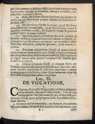 Loc. XI. De Vocatione