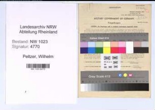 Entnazifizierung Wilhelm Peltzer , geb. 04.08.1904 (Angest.)