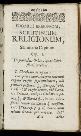 Scrutinium Religionum.