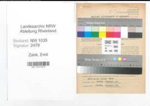 Entnazifizierung Emil Zank , geb. 07.01.1892 (Steiger)