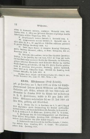 4340. Wichmann (Ernst Heinrich).