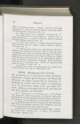 4340. Wichmann (Ernst Heinrich).