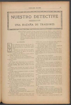 Nuestro detective - Una hazaña de traidores
