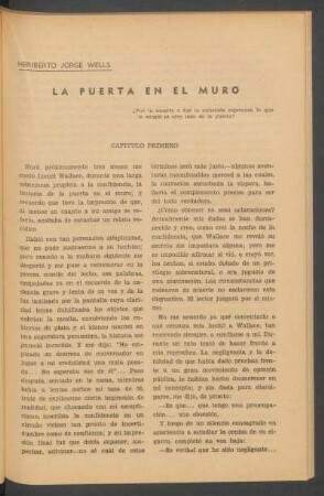 La puerta en el muro : ¿Fué la muerte o fué la anhelada esperanza lo que le acogió al otro lado de la puerta?