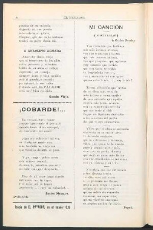 Mi canción : (Nostalgias)