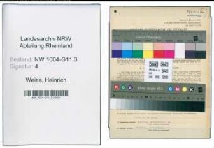 Entnazifizierung Heinrich Weiss , geb. 11.04.1906 (Kaufmann)