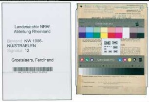 Entnazifizierung Ferdinand Groetelaers , geb. 19.04.1896 (Versandhaendler)
