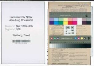 Entnazifizierung Ernst Weiberg , geb. 27.10.1895 (Schulrektor)