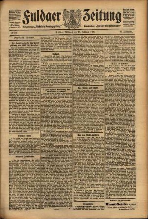 Zweite Ausgabe vom Mittwoch, den 10. Februar 1909.
