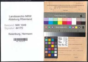 Entnazifizierung Hermann Keienburg , geb. 27.08.1911 (Bankangestellter)