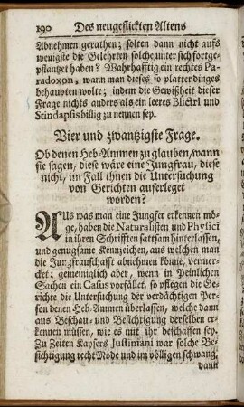 Vier und zwantzigste Frage.