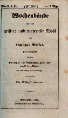 Die Mäßigkeitsvereine