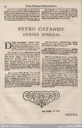 PETRO CATANEO ORDINE DORICO.